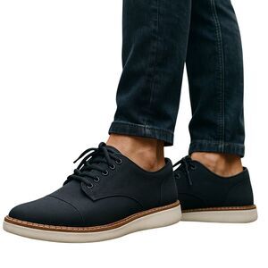 Toms Brogue Aviator Twill Shoes Mens Size 8.5 Casual Lace Up Oxford